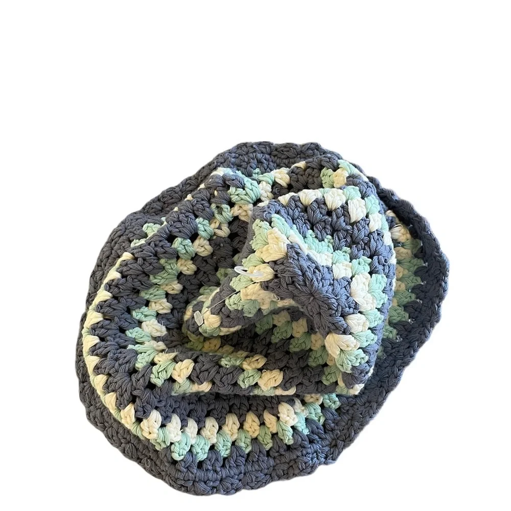 NWOT FREE PEOPLE Pixie Stripe Bucket Hat Free People Crochet Bohemian